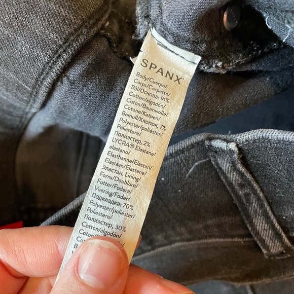 Spanx Vintage black straight leg jeans L - Picture 7 of 7
